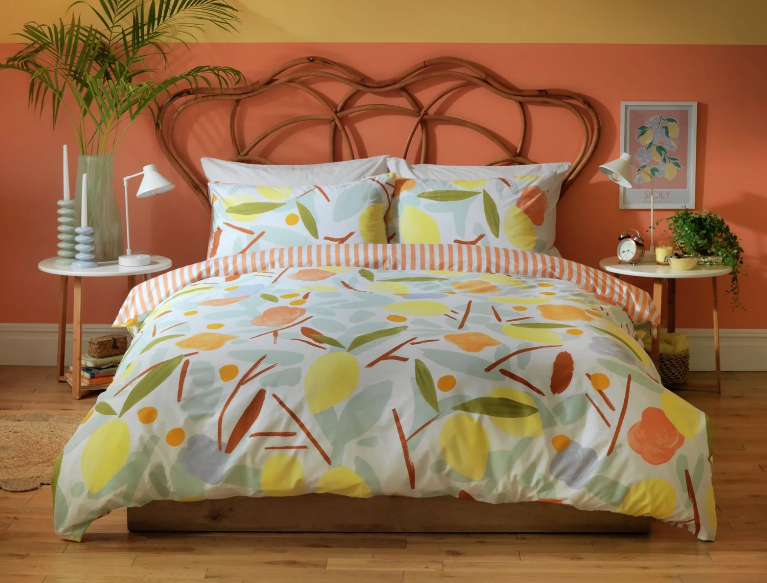 Habitat Panel Stripe Print Multicolour Bedding Set - Single 4 Habitat Panel Stripe Print Multicolour Bedding Set - Single - Image 2