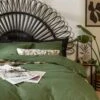 Habitat Cotton Textured Plain Green Bedding Set - Single 1 Habitat Cotton Textured Plain Green Bedding Set - Single -Home Furnishings Store 9588736 R Z001C