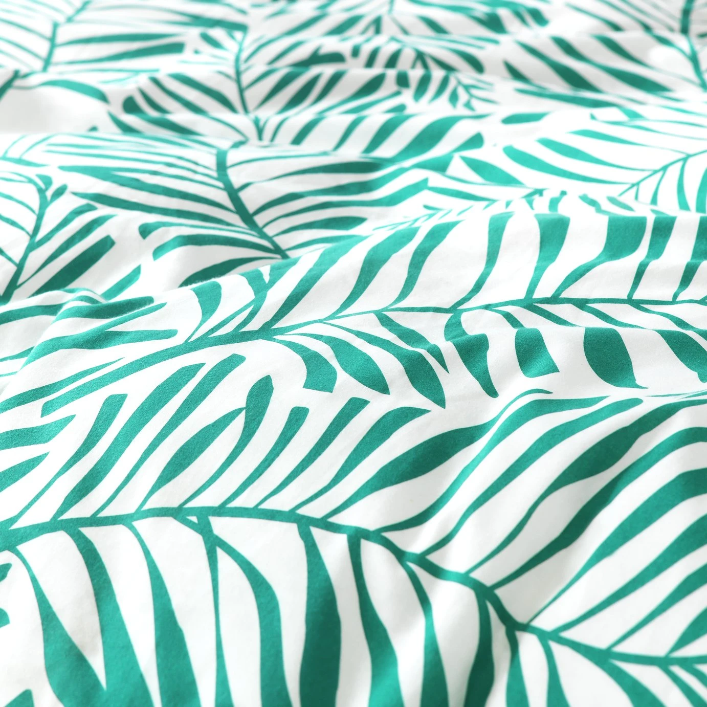 Habitat Abstract Green Leaf & White Bedding Set - Single 9 Habitat Abstract Green Leaf & White Bedding Set - Single - Image 7