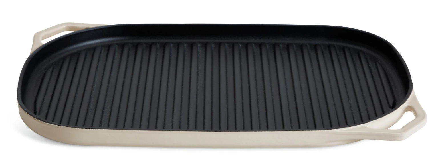 Habitat Large Cast Iron Grill Pan - Cream 3 Habitat Large Cast Iron Grill Pan - Cream