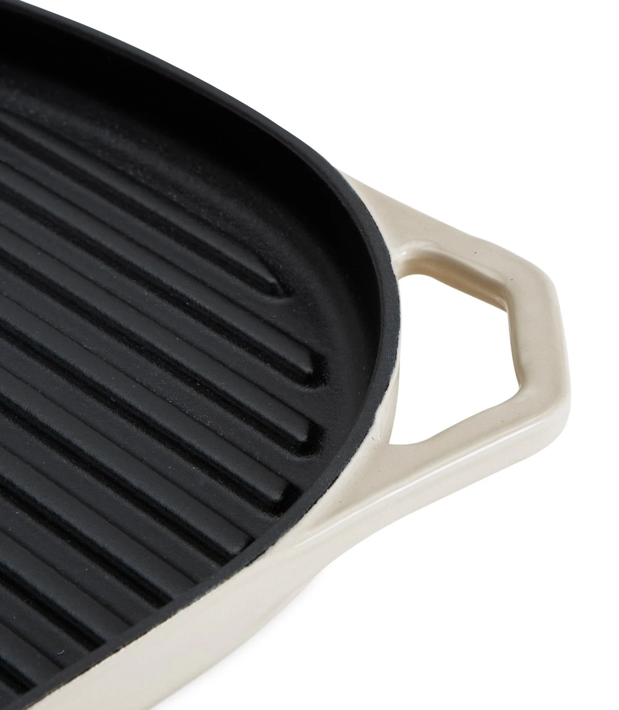 Habitat Large Cast Iron Grill Pan - Cream 5 Habitat Large Cast Iron Grill Pan - Cream - Image 3