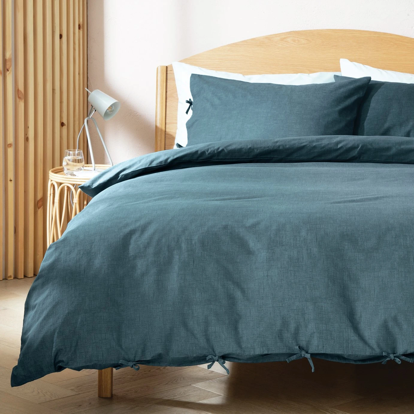 Habitat Herbalist Cotton Textured Blue Bedding Set - Single 3 Habitat Herbalist Cotton Textured Blue Bedding Set - Single