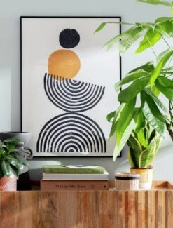 Habitat Abstract Print Framed Wall Art - 50x70cm -Home Furnishings Store 9601008 R Z001C