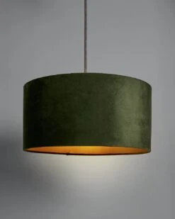 Habitat Gaia Velvet & Foil 40cm Drum Shade - Chive 18 Habitat Gaia Velvet & Foil 40cm Drum Shade - Chive -Home Furnishings Store 9602564 R Z004C