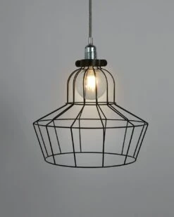 Habitat Indus Large Country Wire Shade - Black -Home Furnishings Store 9602928 R Z003C