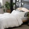 Habitat Cotton Waffle Plain White Bedding Set - Single -Home Furnishings Store 9607064 R Z001A