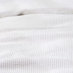 Habitat Cotton Waffle Plain White Bedding Set - Single -Home Furnishings Store 9607064 R Z005A
