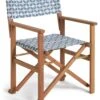 Habitat Folding Wooden Director Chair - Grey & White -Home Furnishings Store 9610037 R Z001A