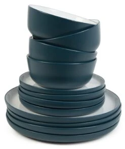 Habitat Two Tone 16 Piece Stoneware Dinner Set 10 Habitat Two Tone 16 Piece Stoneware Dinner Set -Home Furnishings Store 9610329 R Z002A
