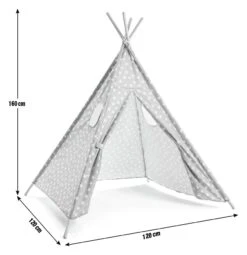 Habitat Kids Grey Stars Teepee Tent -Home Furnishings Store 9611005 R E001