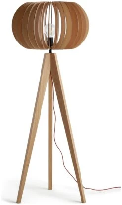 Habitat Achille Ash Wooden Tripod Floor Lamp - Oak -Home Furnishings Store 9615489 R Z001C