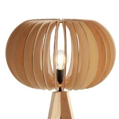 Habitat Achille Ash Wooden Tripod Floor Lamp - Oak -Home Furnishings Store 9615489 R Z006A