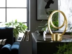 Habitat Pill Metal LED Table Lamp - Brushed Brass -Home Furnishings Store 9618761 R Z003C