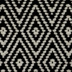 Kaikoo Durrie Cotton Footstool - Black & White -Home Furnishings Store 9619753 R B001