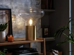 Habitat Marlow Glass Table Lamp - Gold -Home Furnishings Store 9622977 R Z002C