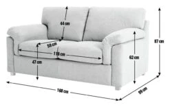 Habitat Florence Fabric 2 Seater Sofa - Grey -Home Furnishings Store 9625596 R E001