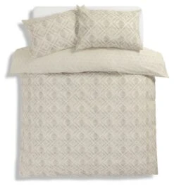 Habitat Cotton 200TC Geo Silver & Cream Bedding Set - Single -Home Furnishings Store 9629152 R Z002A