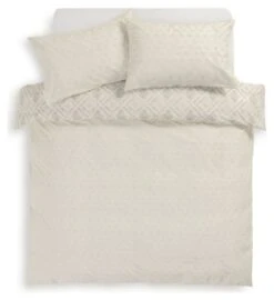 Habitat Cotton 200TC Geo Silver & Cream Bedding Set - Single -Home Furnishings Store 9629152 R Z004A