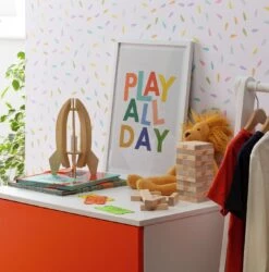 Habitat Kids Play Slogan Framed Wall Art - 31x43cm -Home Furnishings Store 9650781 R Z001C