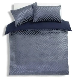 Habitat Velvet Geo Navy Bedding Set - Single -Home Furnishings Store 9651663 R Z002A